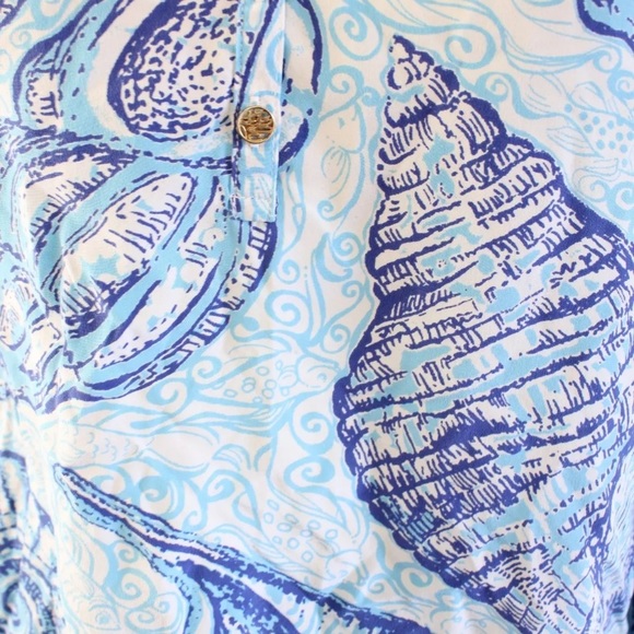 Lilly Pulitzer Elsa Stuffed Shells Silk Blouse - Picture 5 of 8